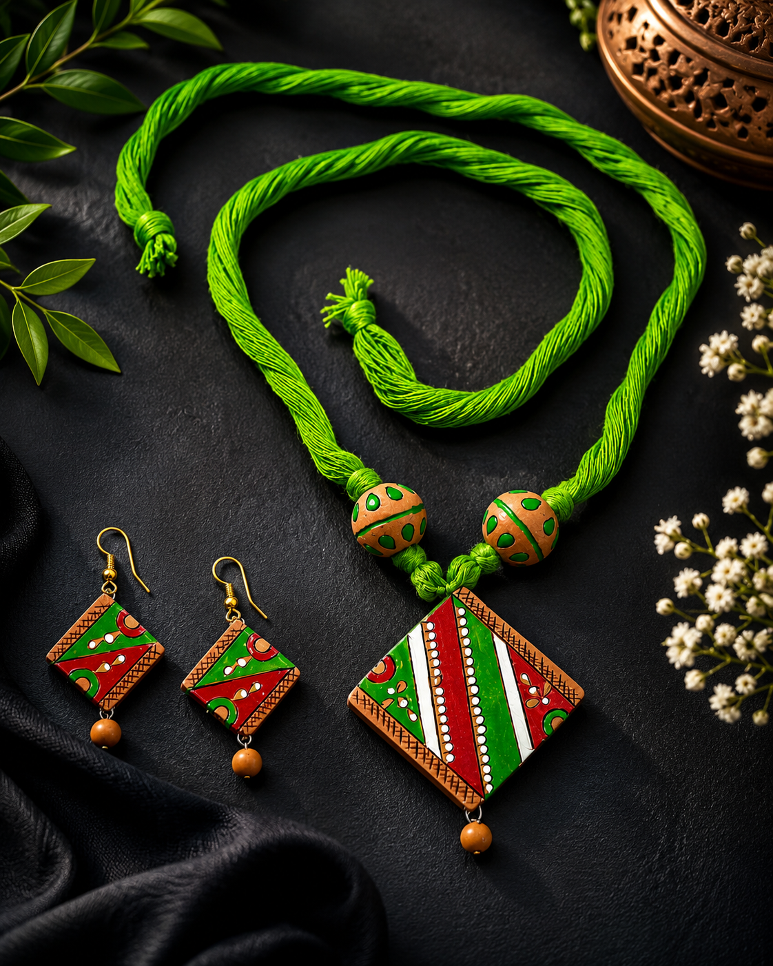 Handmade Terracotta Jewellery Set – Traditional Bengali Handcrafted Elegance