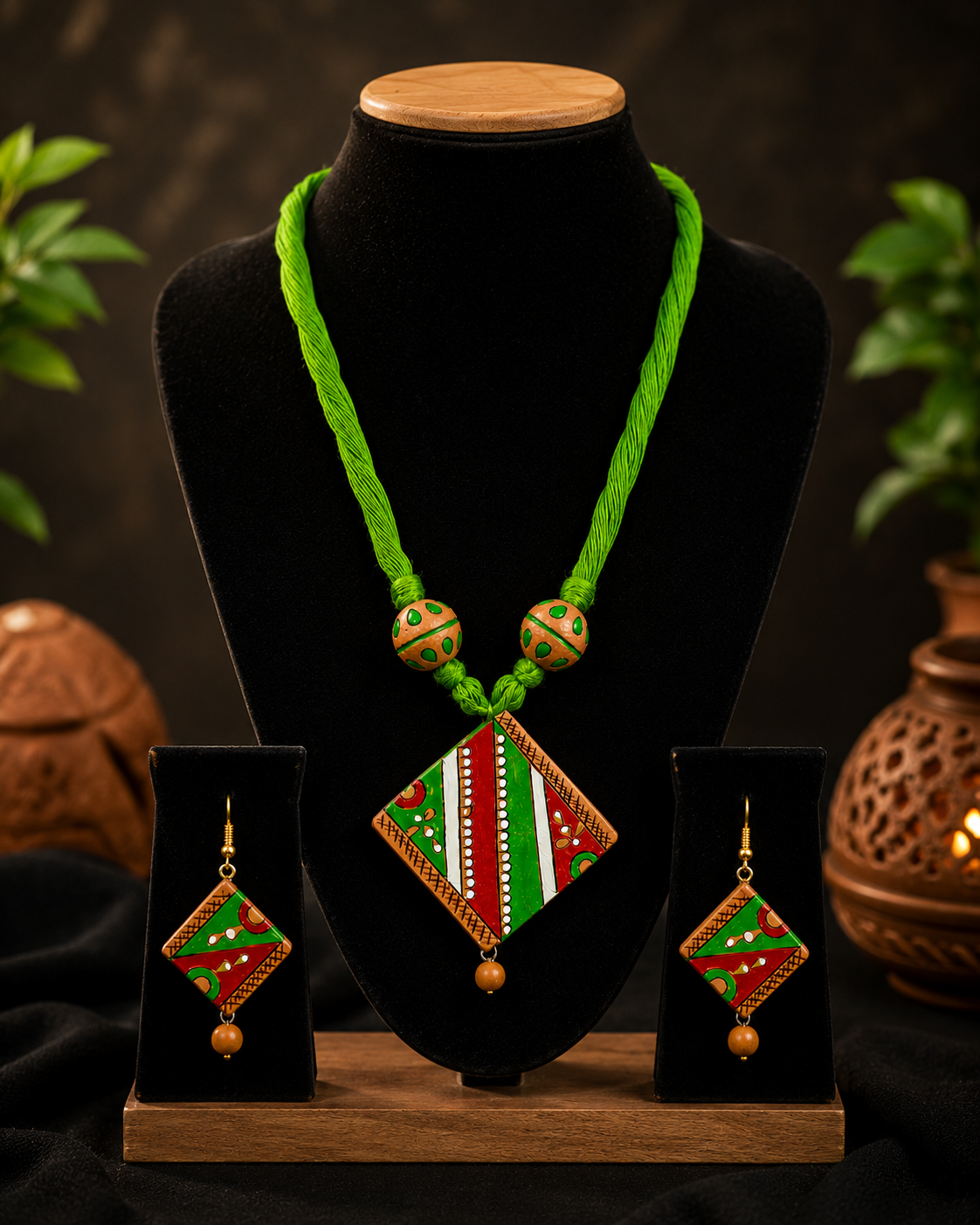 Handmade Terracotta Jewellery Set – Traditional Bengali Handcrafted Elegance