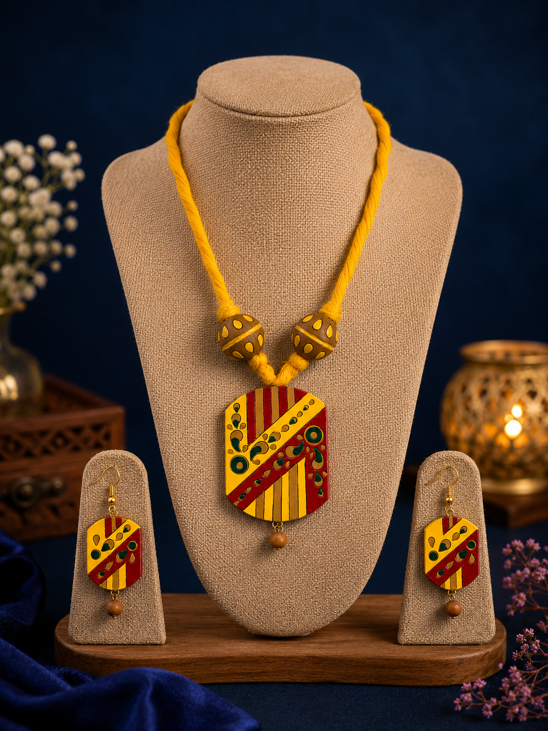 Women's Handmade Terracotta Choker Set  Festival & Party Wear