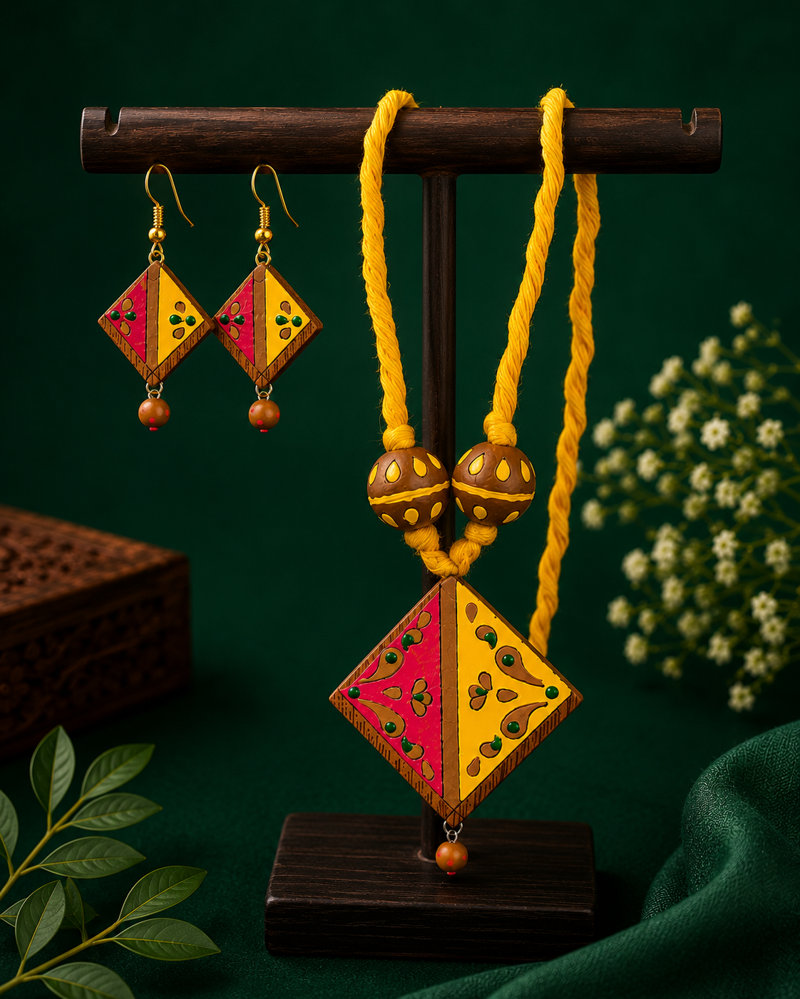 Premium Terracotta Jewellery Set  Handmade Artisan Necklace for Women